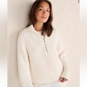 Haven well within Cotton Shaker Stitch Half-Zip Pullover